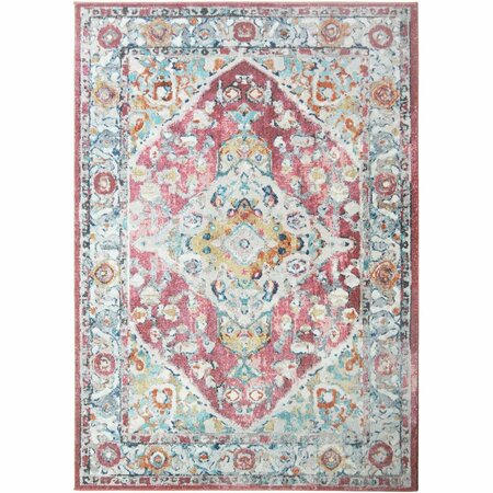 MAYBERRY RUG 5 ft. 3 in. x 7 ft. 3 in. Barcelona Isabella Area Rug, Pink BC9059 5X8